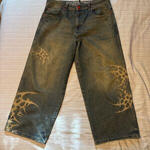 Stylish Black Jeans with Unique Design